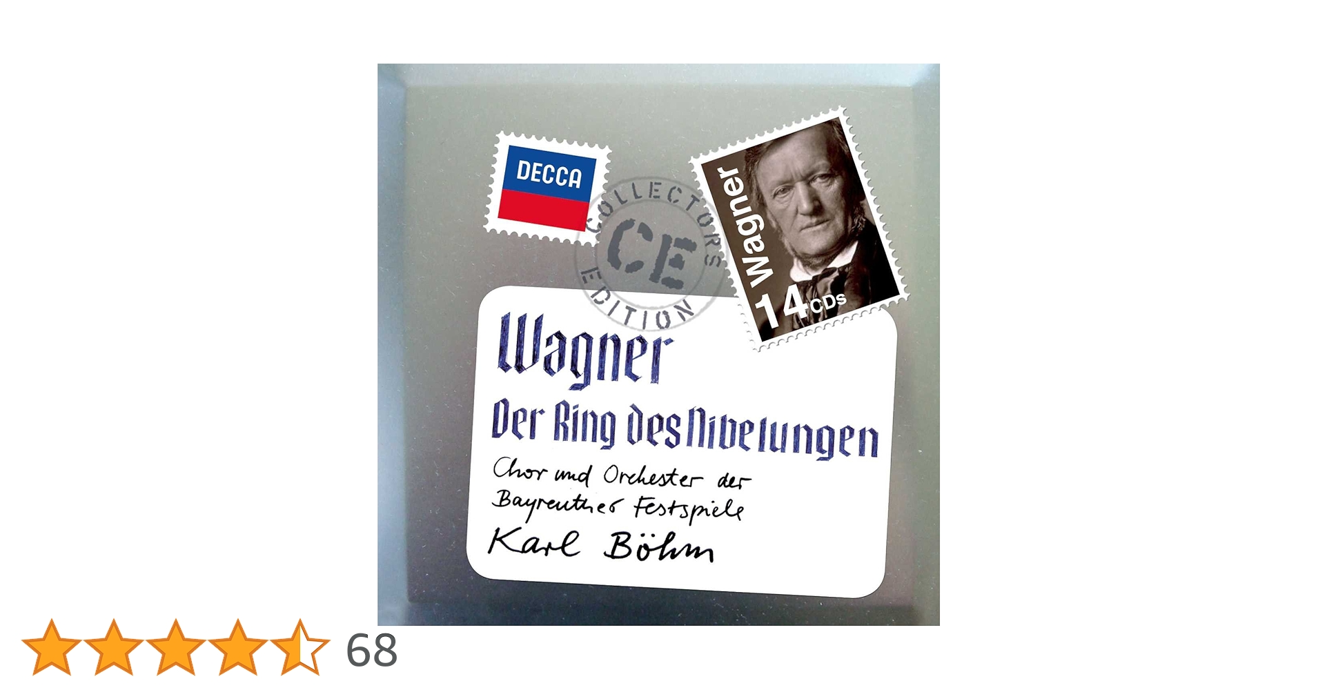 欧14discs CD Karl Bohm Wagner: Der Ring des Nibelungen  4782367 DECCA /00410 Wagner, Karl Böhm, Bayreuther Festspiele – Der Ring Des